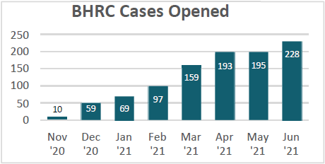 BHRC Cases Opened Graph